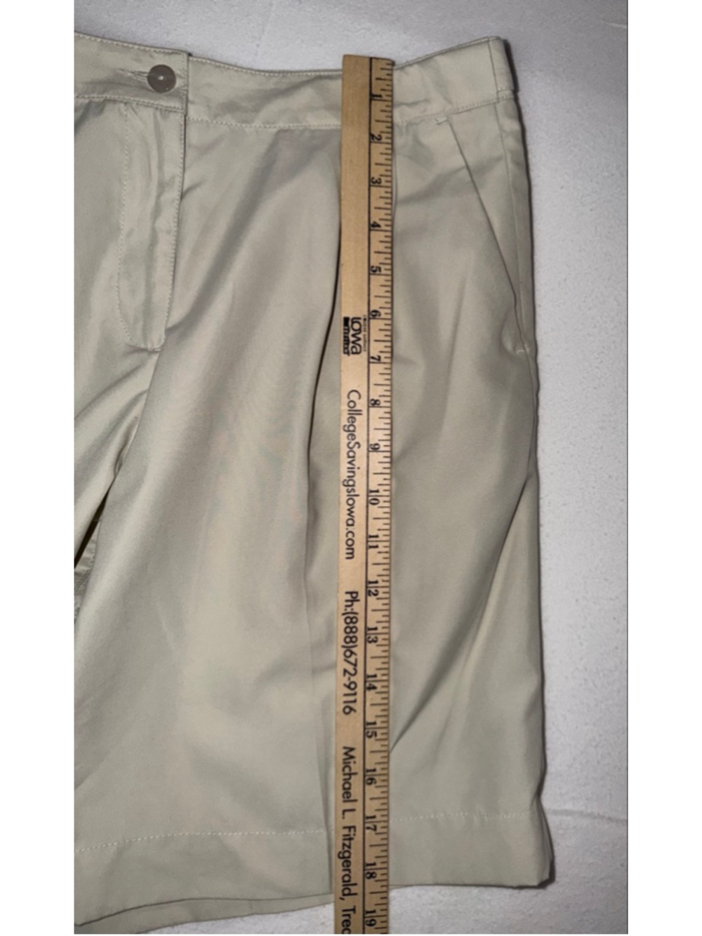 Women's Lizgolf Beige Khaki Shorts Size 6 Preppy Summer Resort Bermuda Golf - Picture 10 of 10
